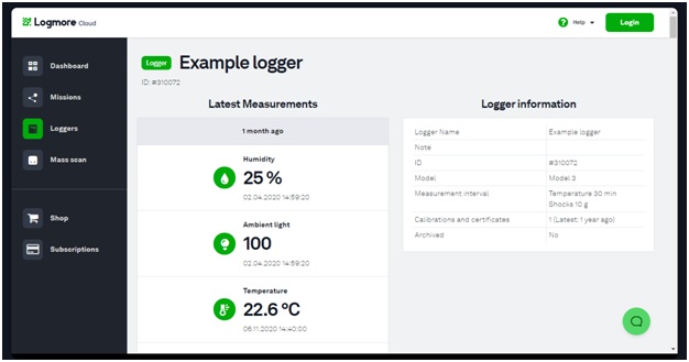 Track temperature conditions information of products in-transit